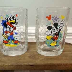 Disney Mickey Mouse Glass Cups
